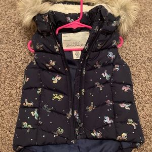 Unicorn vest for toddler girl